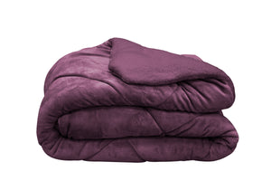 Σετ πολυτελές πάπλωμα και 2 μαξιλάρια, μωβ