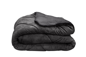 Σετ πολυτελές πάπλωμα και 2 μαξιλάρια, γκρι