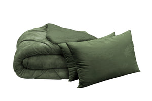 Σετ πολυτελές πάπλωμα και 2 μαξιλάρια, πράσινο