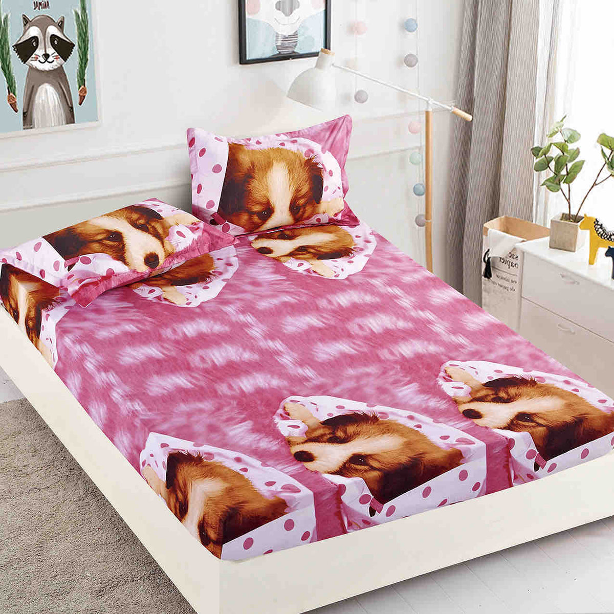 Σετ σεντόνια 3τμχ. μέ λάστιχο 100% βαμβάκι από την Onesleep - a707