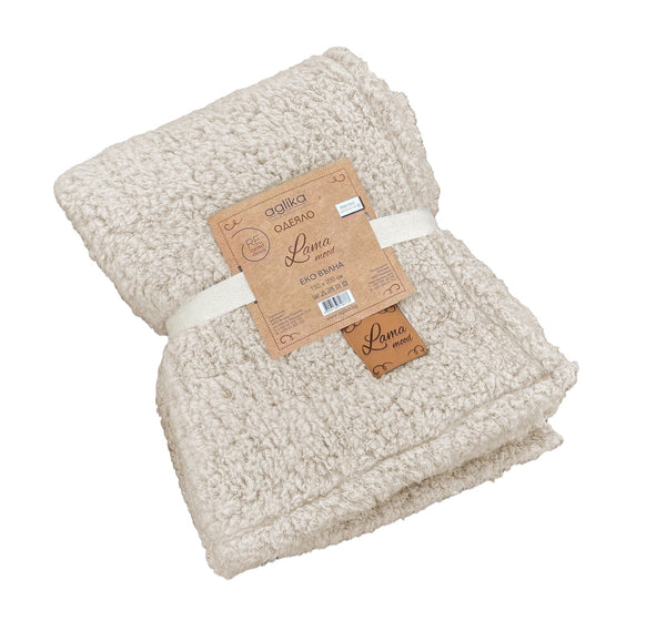Κουβέρτα Lama σε μπεζ από την Aglika